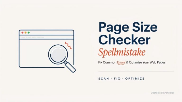 Page Size Checker SpellMistake