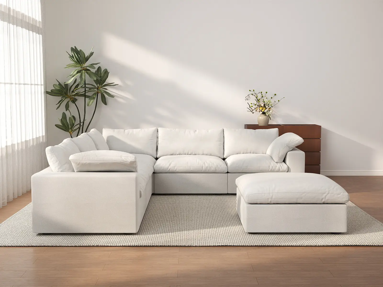 V-Shaped Sectional Sofa
